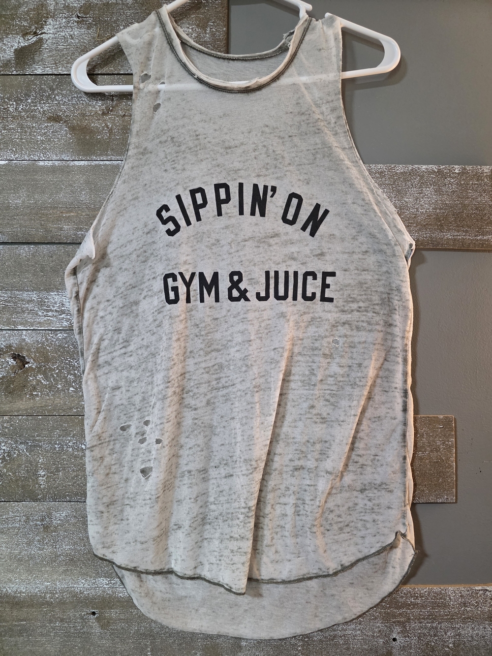 Sippin' On Gym & Juice Women's White Tank Top